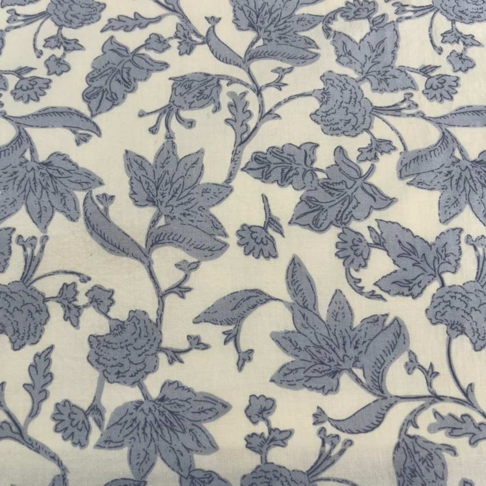 Hudson Gray Blue Floral Rickrack Trim100% Cotton Sleeveless Shift Dress S Summer - Picture 7 of 7